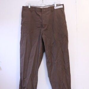 Twinhill Chino UPS Pants Men's Size 34‎ Brown Solid Long Fit Button Closure